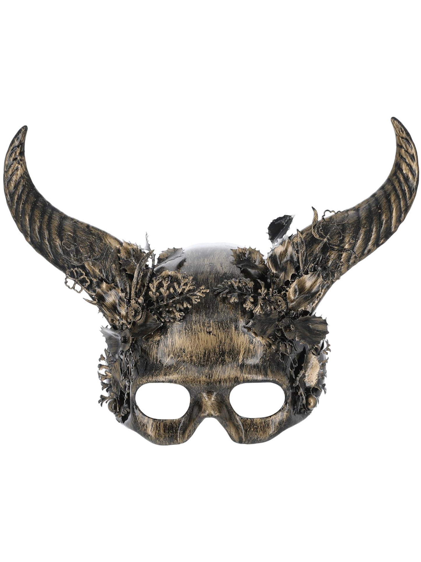 Smiffys DEVIL Deluxe Gold Horned Masquerade Mask für Unisex