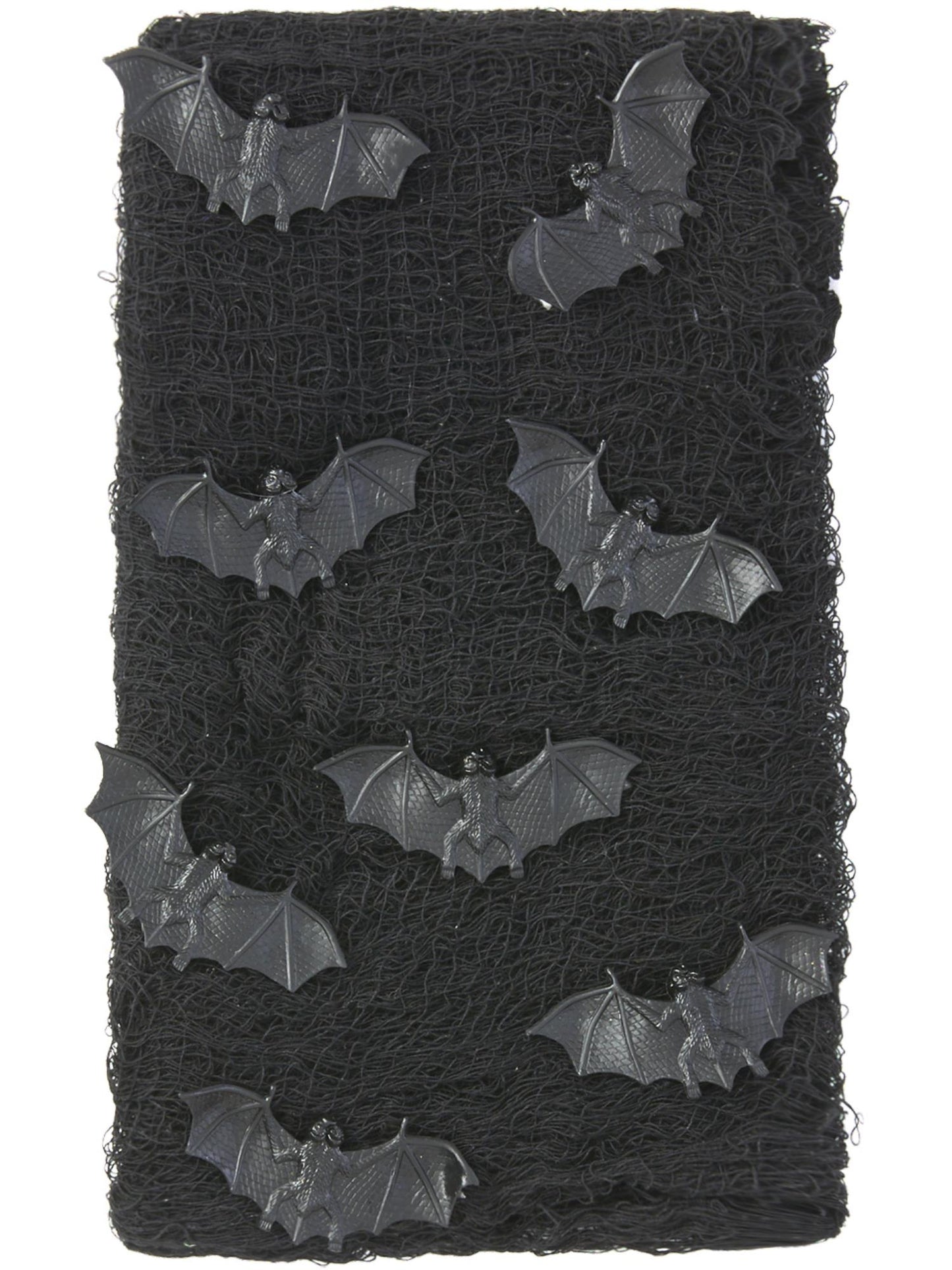Smiffys Bat Creepy Cloth Kit Halloween-Dekoration mit Fledermausmotiven und Draping Gauze