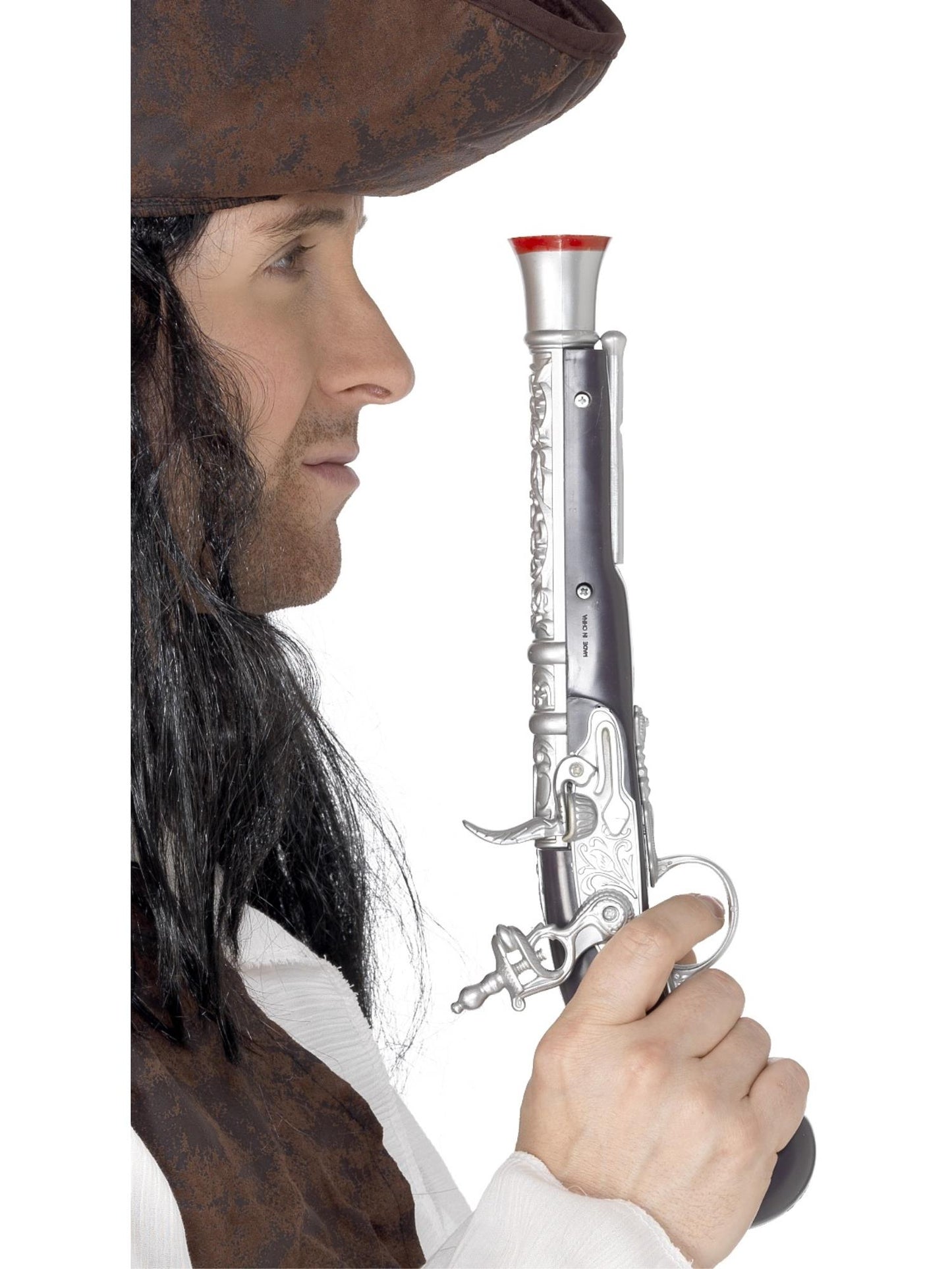 Smiffys Pirate Pistol, Silver AC für Unisex