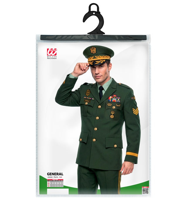 General Kostüm Set aus Jackett, Hose und Mütze für Fasnacht