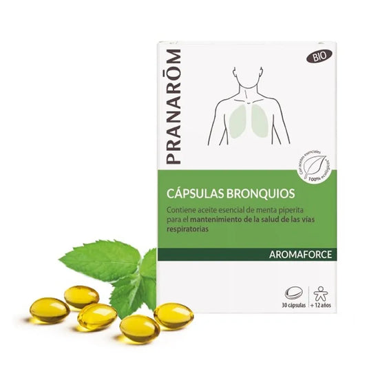 PRANARÔM PRANARÔM Aromaforce Bio Bronchien 30 Kapseln Nahrungsergänzung Kosmetik