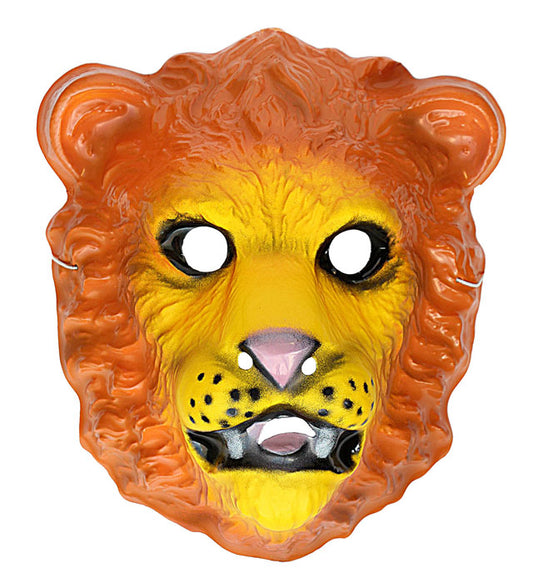 Löwen-Maske aus Plastik für Fasnacht und Karneval