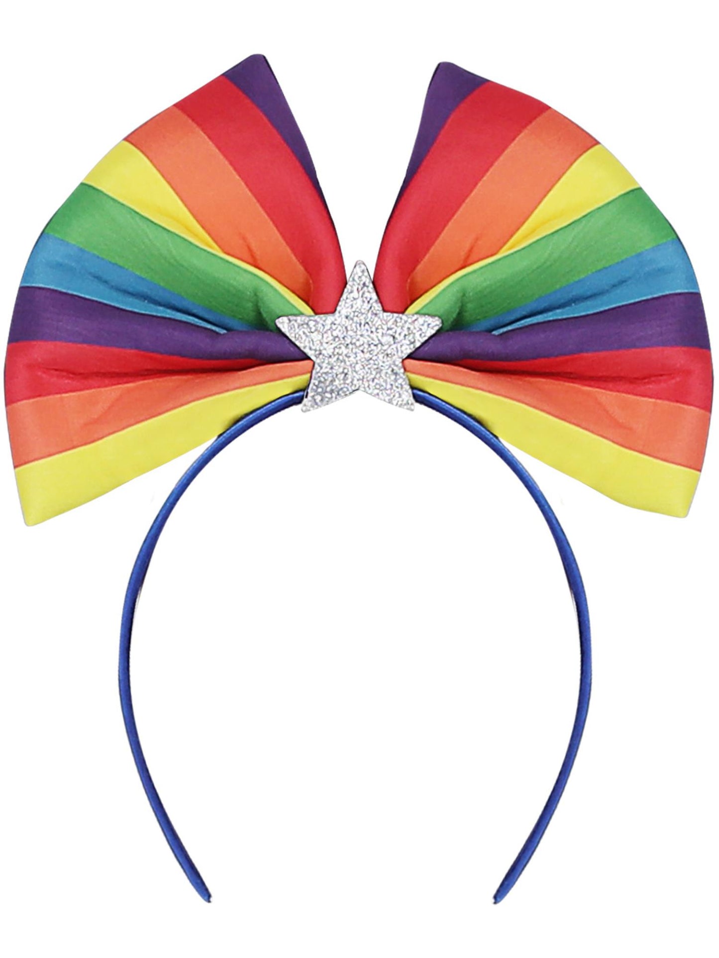Smiffys Regenbogen-Haarreif mit Schleife für Damen