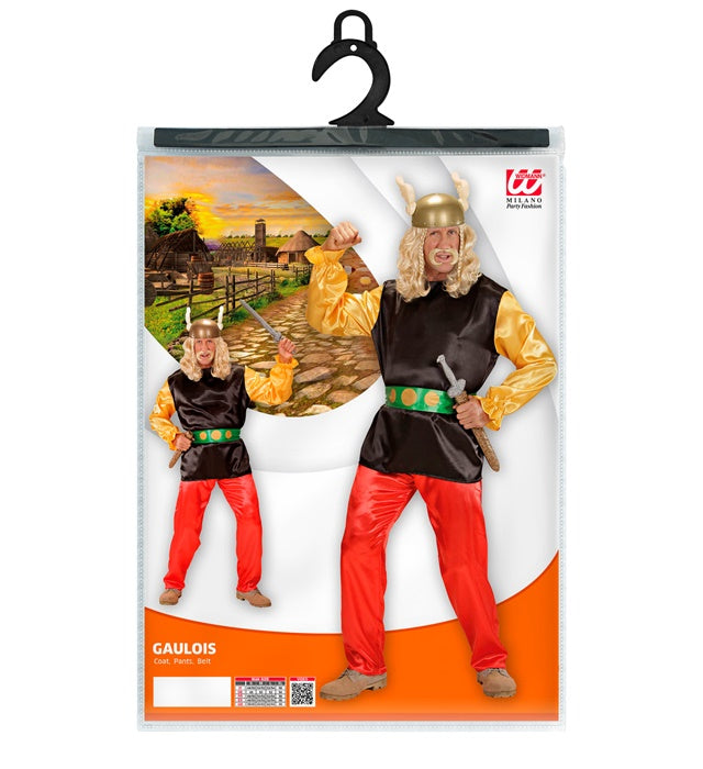 Gallier-Kostüm aus Oberteil, Hose und Gürtel für Fasnacht und Karneval