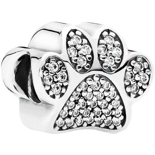 Pandora Damenperlen Pandora Sparkling Paw Print & Heart
