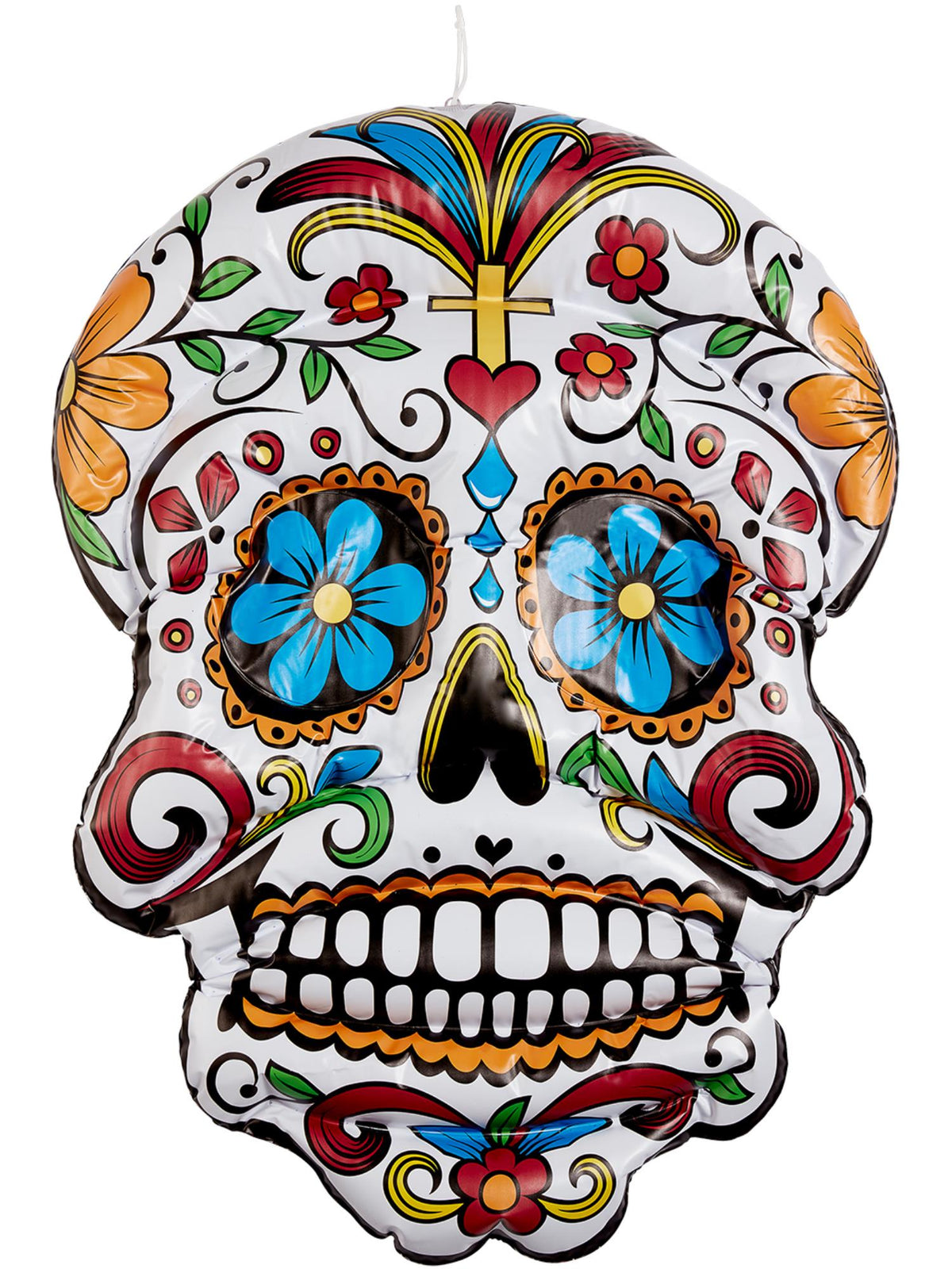 Smiffys DAYDEAD Inflatable Day of the Dead Hanging Skull, White AC für Unisex