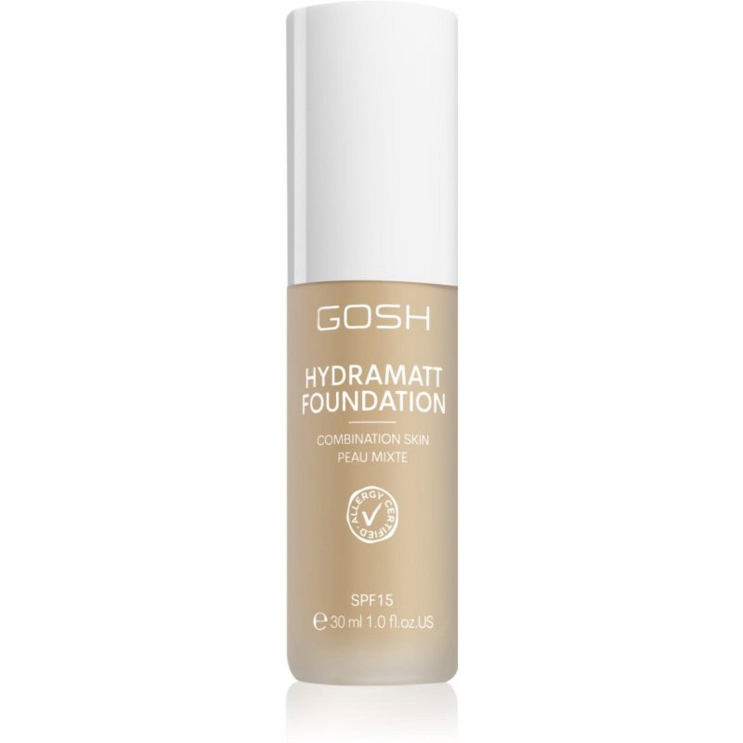 Gosh Gosh, Hydramatt, Matt, Flüssige Grundierung, 004N, Hell Neutral, SPF 15, 30 ml Regular
