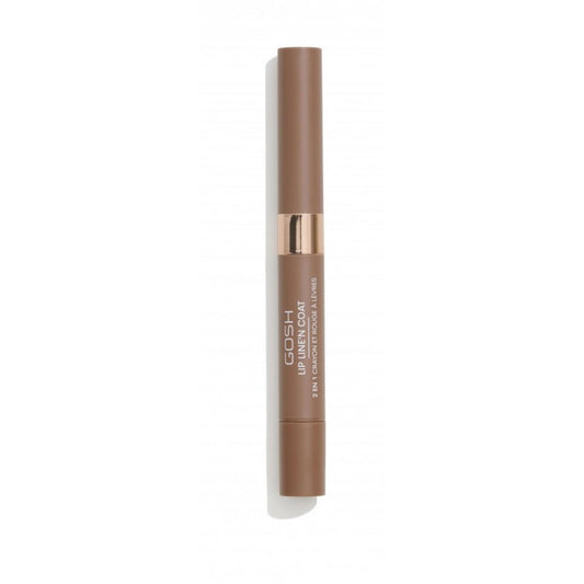 Gosh Gosh, Line'n Coat, Lippenkonturenstift & Lippenlack 2-in-1, 004, Karamell-Toffee, 2 ml Regular