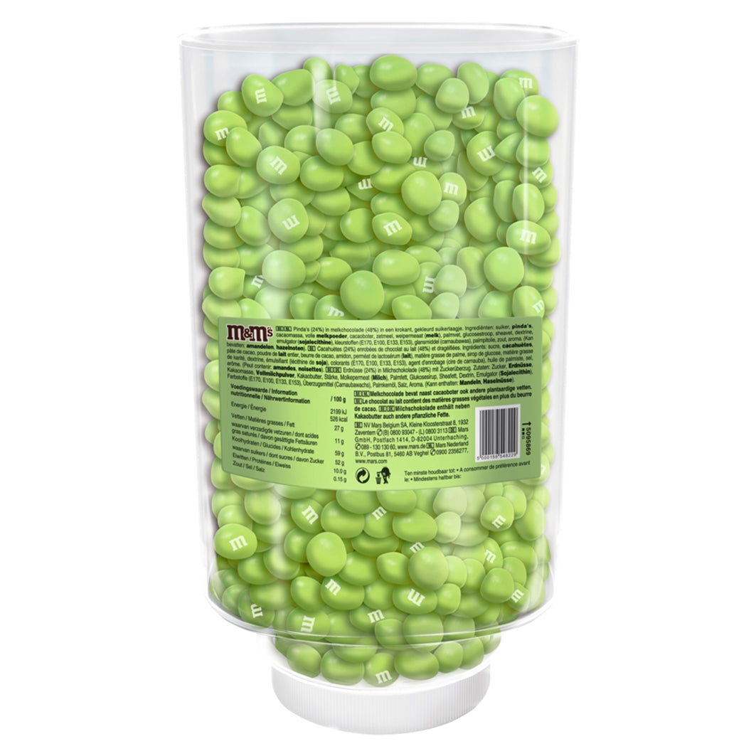 M&M´s Peanut Einfarbig Grün Milchschokolade 1 kg Schachtel