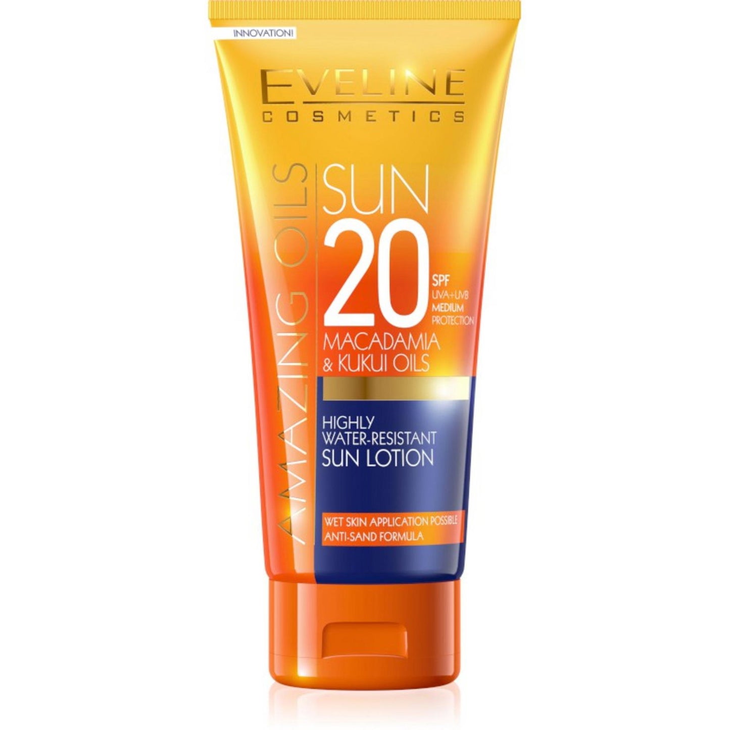 Eveline Cosmetics, Amazing Oils, Macadamiaöl, Nährend, Sonnencreme, SPF20, 200 ml