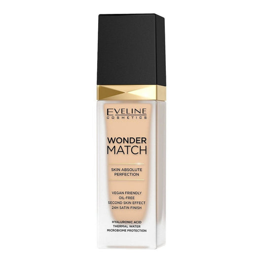 Eveline Cosmetics Eveline Cosmetics, Wonder Match Skin Absolute Perfection, Flüssige Grundierung, 11, Mandel, 30 ml Regular