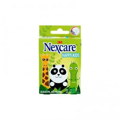 NEXCARE Kids Pflaster Tiere bunt sortiert 20 Stück Kinderpflaster kosmetisch hautfreundlich