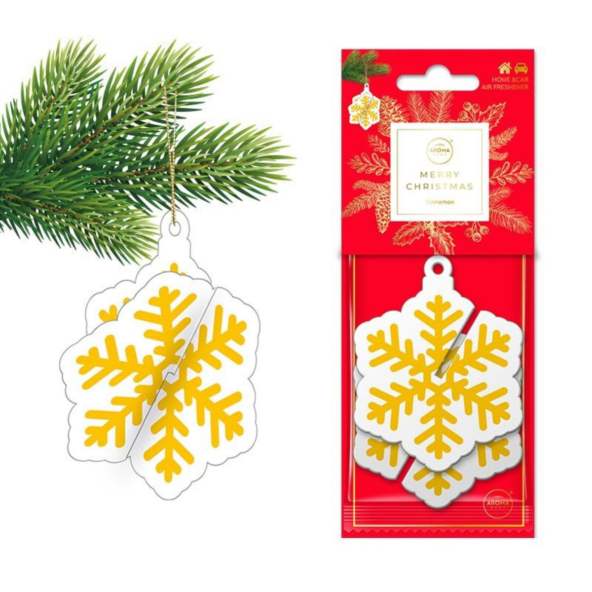 Aroma Car, Xmas 3D Snowflake, Zimt, Raumlufterfrischer