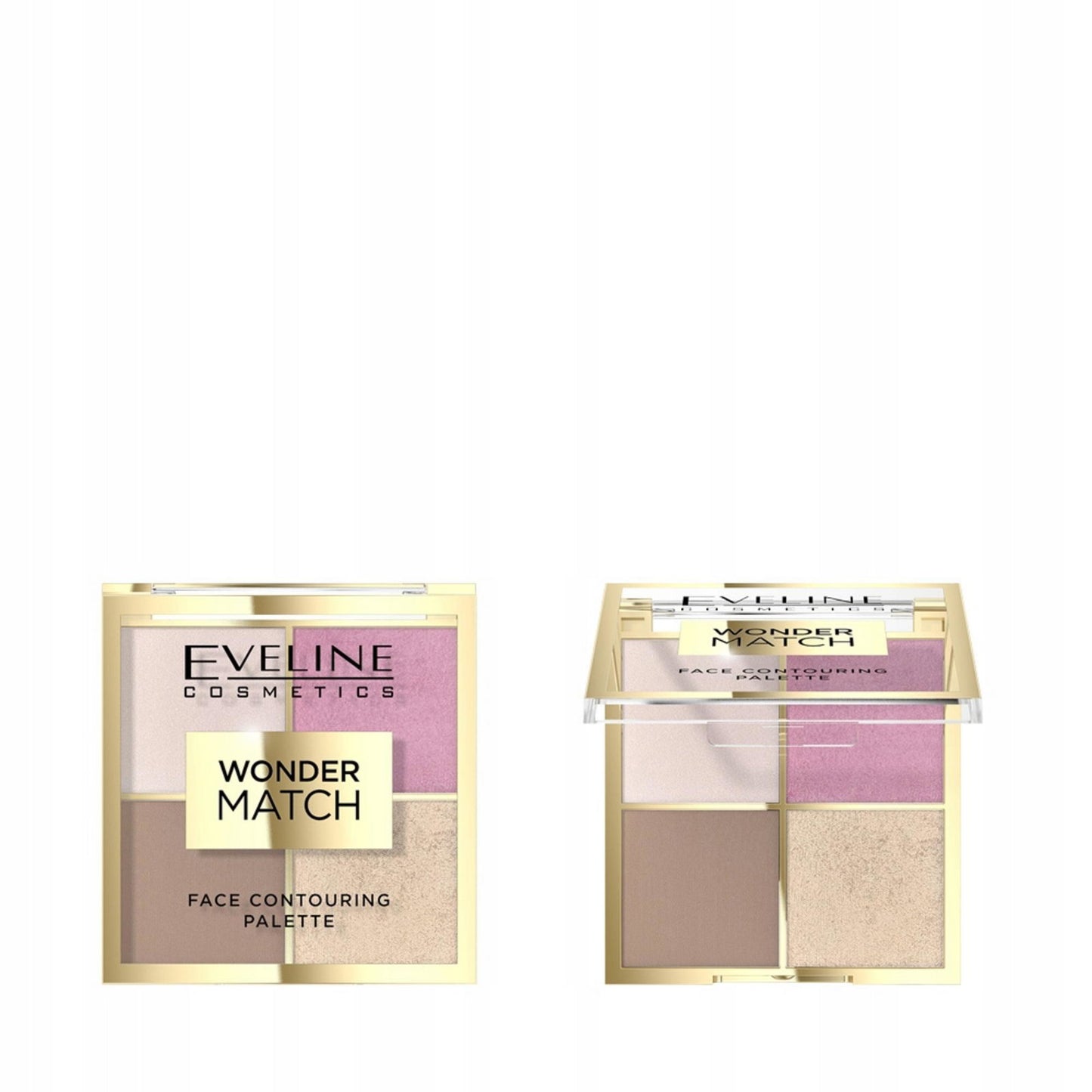Eveline Cosmetics Eveline Cosmetics, Wonder Match, Konturpalette, 4 Schattierungen, 01, 10.8 g Regular