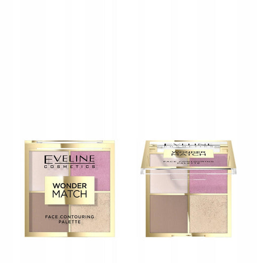 Eveline Cosmetics Eveline Cosmetics, Wonder Match, Konturpalette, 4 Schattierungen, 01, 10.8 g Regular