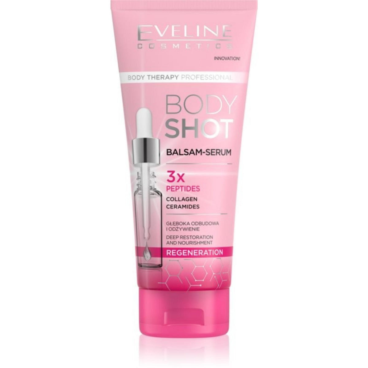 Eveline Cosmetics Body Therapy Professional Regenerationsbalsam mit Peptiden, Kollagen und Ceramiden 200 ml