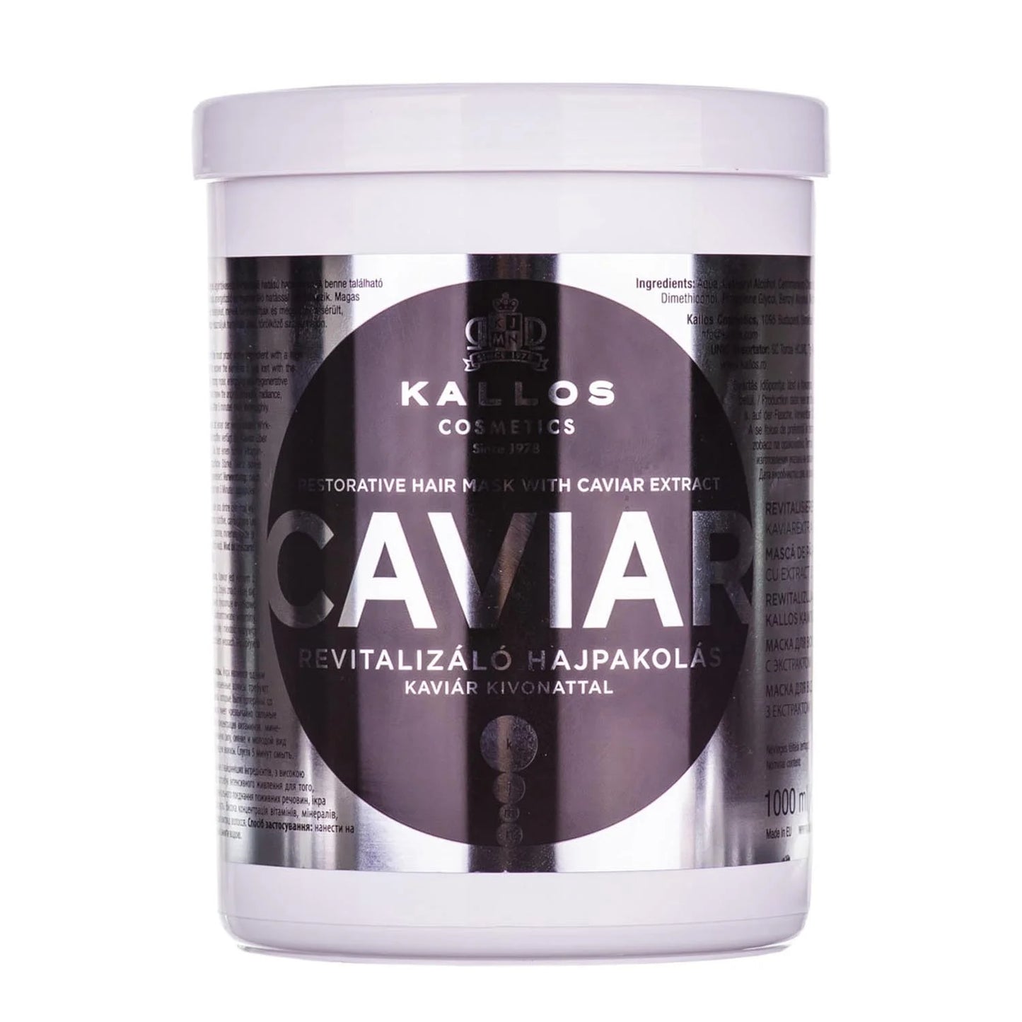 KALLOS COSMETICS Kallos Cosmetics Caviar Haarmaske 1000 ml Mascarilla Capilar Con Caviar Kosmetik
