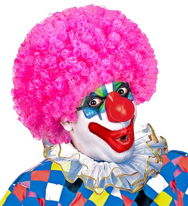 Bunte Clownperücke in sechs verschiedenen Farben für Fasnacht und Karneval