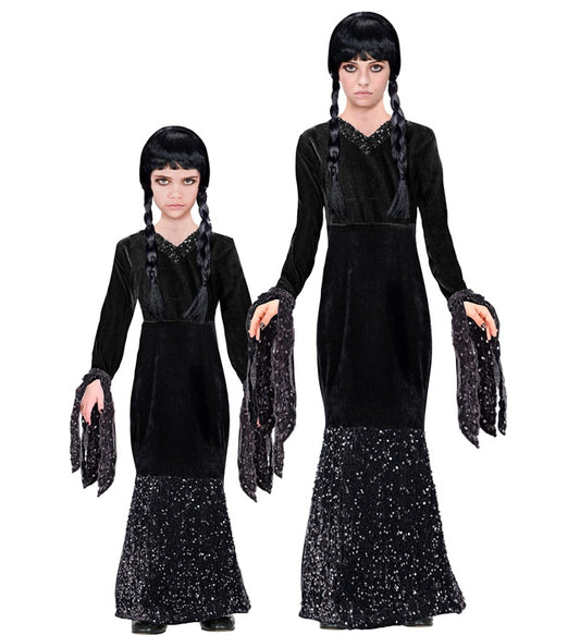 Dunkles Gothic Dark Girl Kleid für Fasnacht und Mottoparty