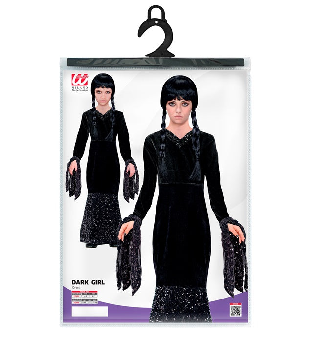 Dunkles Gothic Dark Girl Kleid für Fasnacht und Mottoparty