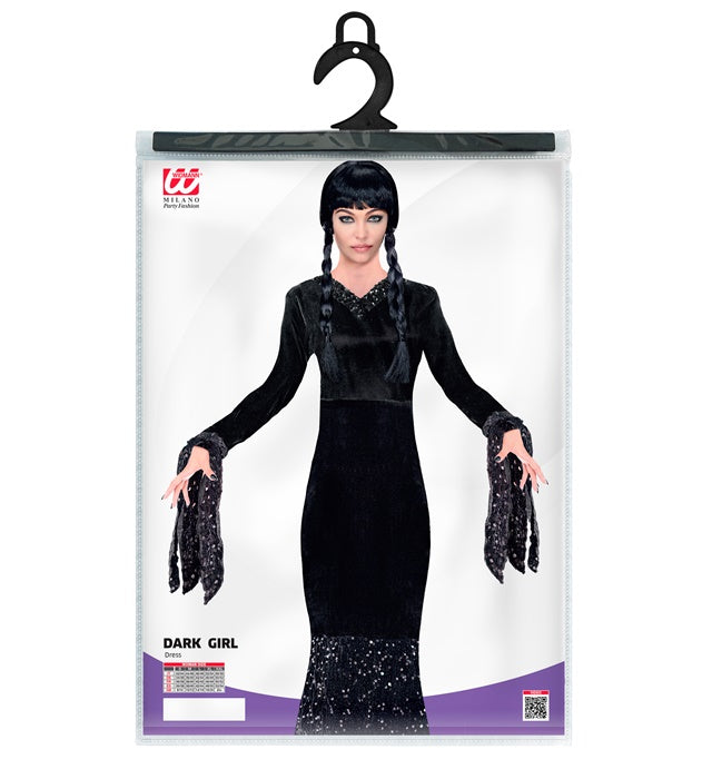 Dunkles DARK GIRL Kleid für Fasnacht und Karneval