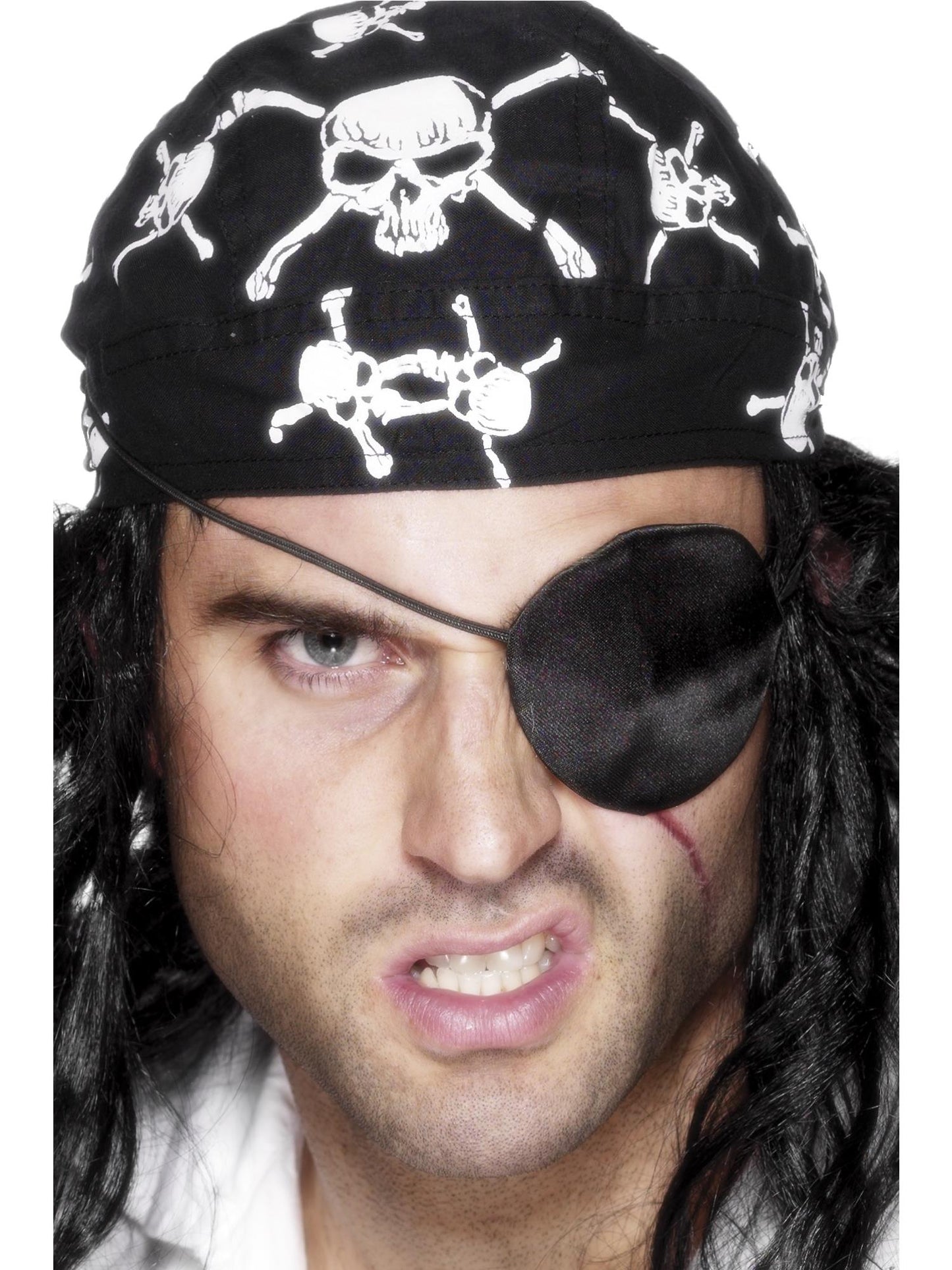 Smiffys Deluxe Pirate Eyepatch, Black für Unisex