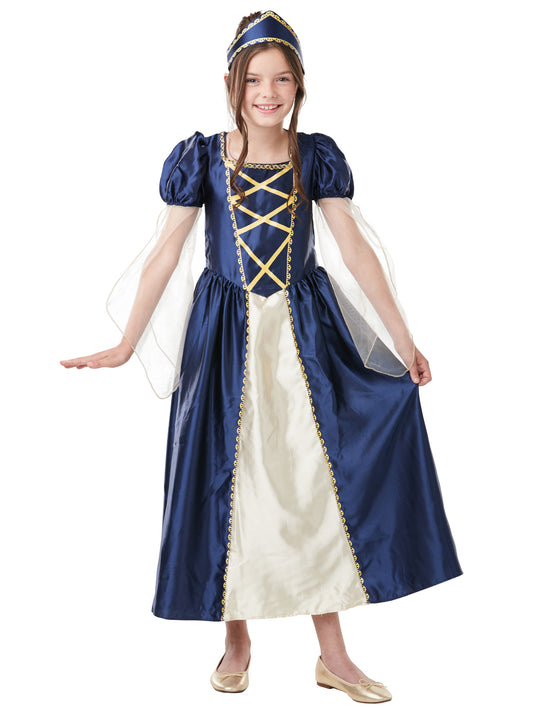 Rubies Renaissance-Kinderkostüm für Mädchen mit Kleid und Headpiece – Produktansicht