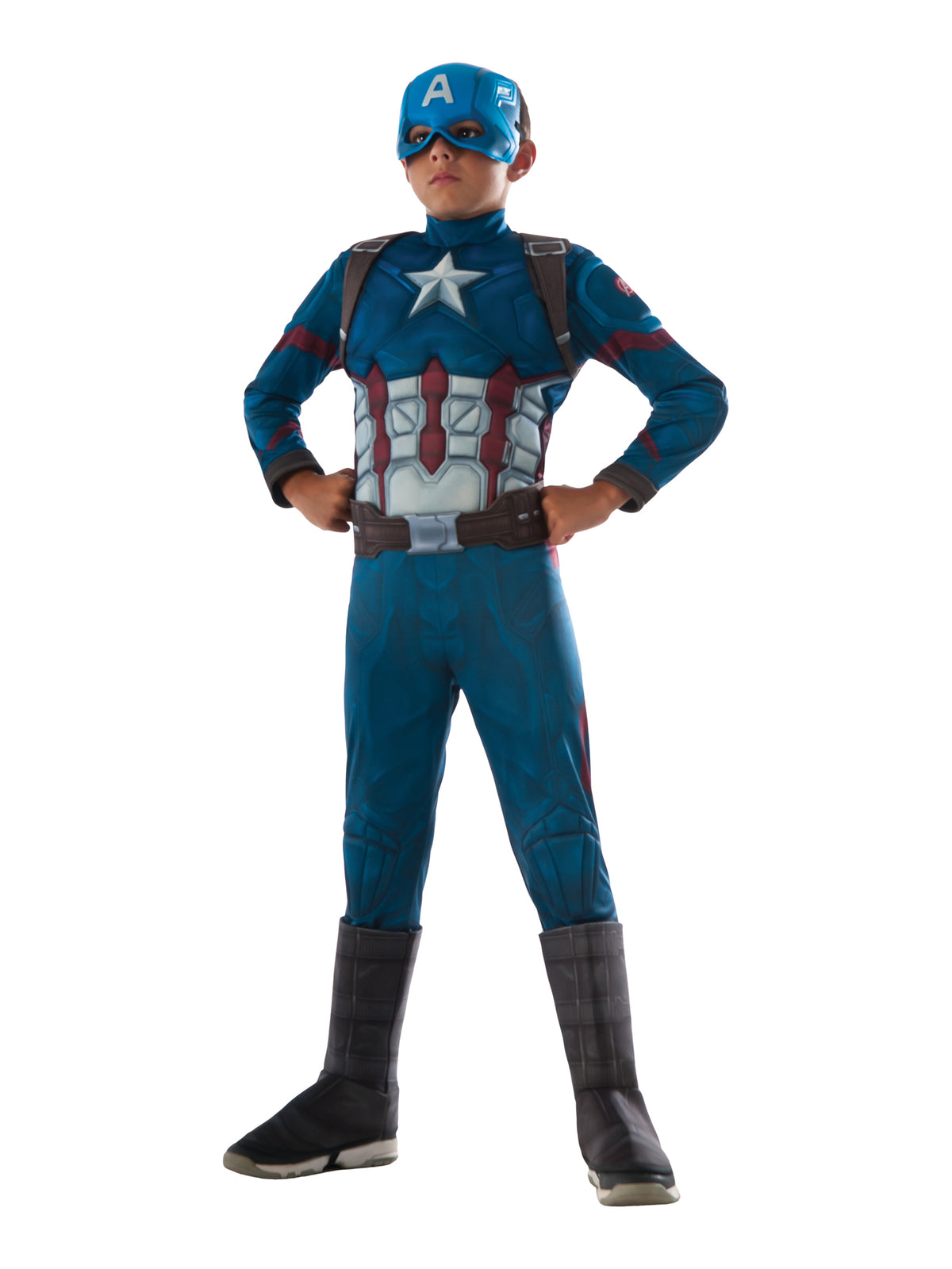 Rubies Marvel DLX. M/C CAPTAIN AMERICA - Kinderkostüm für Jungen