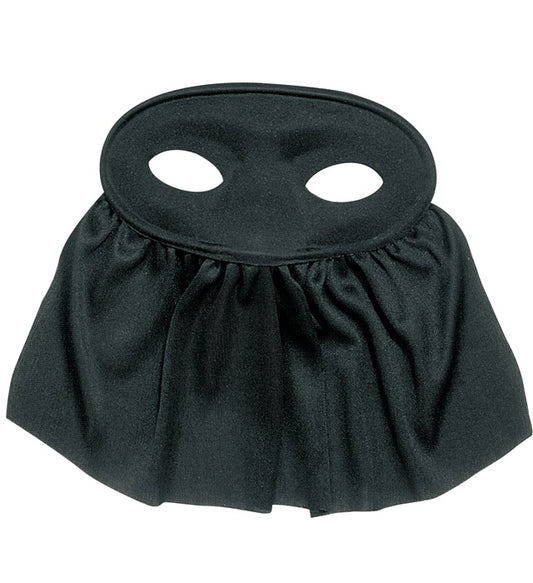 Schwarze Augenmaske mit feinem Schleier für Fasnacht und Karneval
