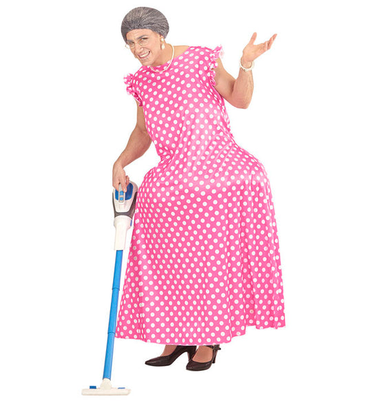 "OMA" (Fatsuit dicke Oma, Kleid) Pink / Rosa