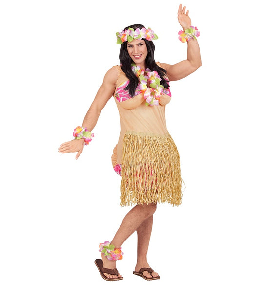 "HAWAIIANISCHE SCHÖNHEIT" (Fatsuit dicke Frau, mit Bikini und Haiwaiirock) Diverse Farben