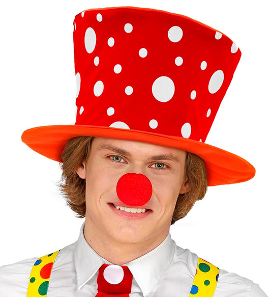 Bunter Clownshut mit 20 cm Durchmesser für Fasnacht und Karneval