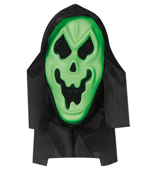 Grüne Geistmaske mit Kapuze und unsichtbaren Augen aus EVA für Halloween