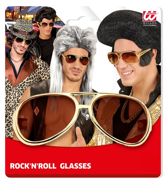 Rock'n'Roll Brille mit auffälligem Retro-Design für Fasnacht und Karneval