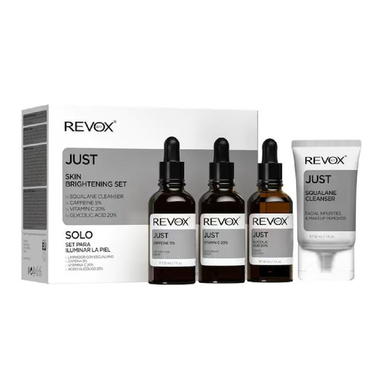 Revox B77 Hautpflegeset Skin Brightening Set Revox B77: Just, Caffeine 5%, Anti-Dark Circles, Day, Eye Serum, 30 ml + Just, V