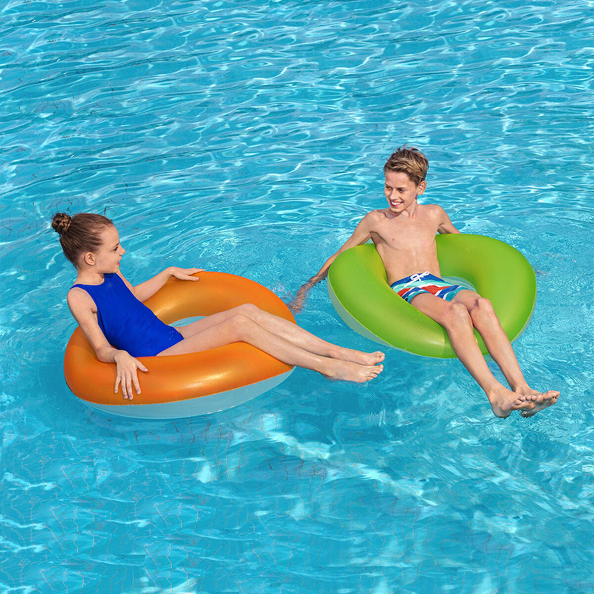 Bestway aufblasbarer Schwimmring grün Ø 91 cm ab 10 Jahren – Seitenansicht