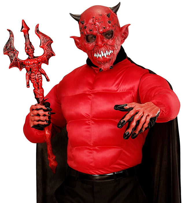 Teufelsdreizack 68 cm rotes Dreizack Kostüm Accessoire für Halloween