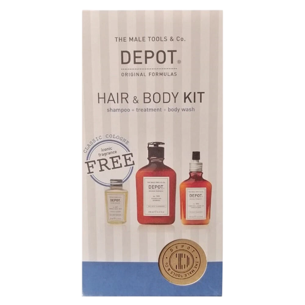 Depot Haarpflegeset Set Depot: 100 Hair Cleansing No. 103, Pro-Vitamin B5, Hair Shampoo, For Hydration, 250 ml + 200 Hair Tre