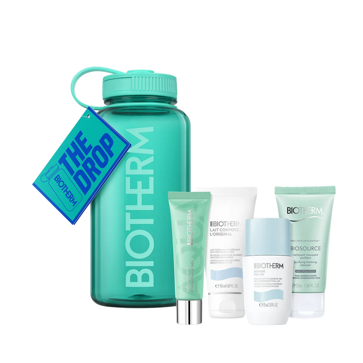 Biotherm Pflege-Set mit Reinigungsschaum Deodorant Gesichtscreme und Körpermilch