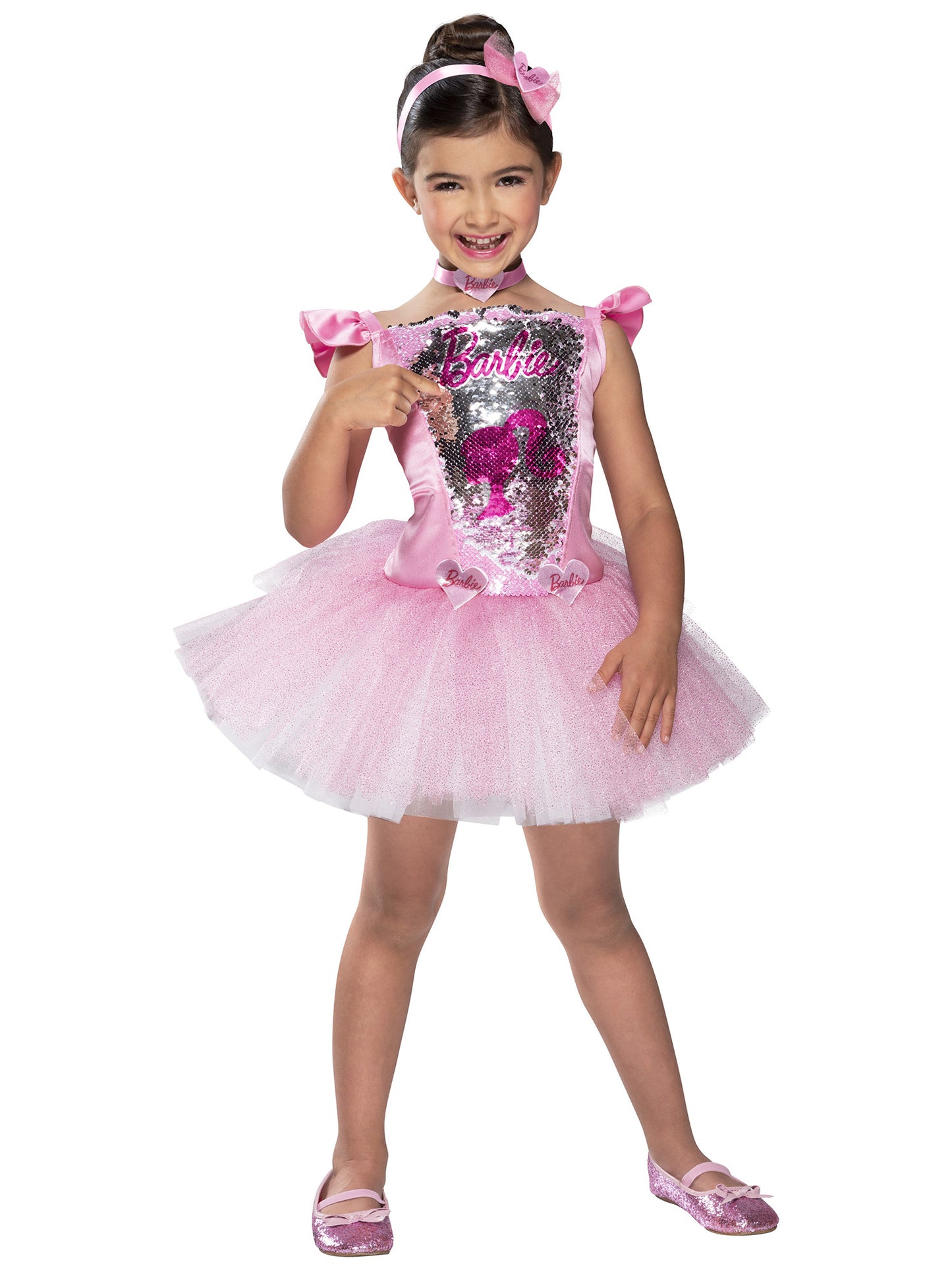 Ballerina Barbie Kinderkostüm für Mädchen von Rubies – Detailansicht