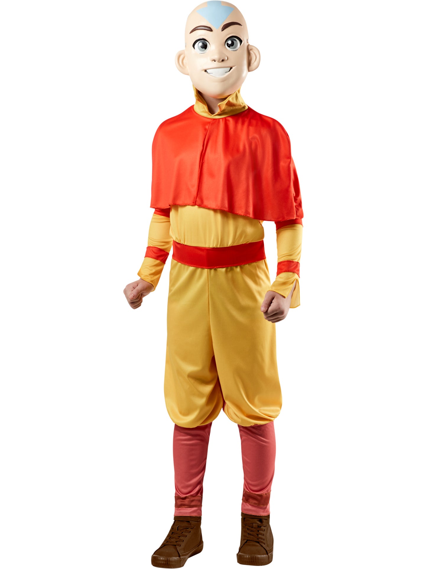 Rubies Avatar Aang Kinderkostüm für Jungen mit Overall, Umhang und Maske – Rückansicht