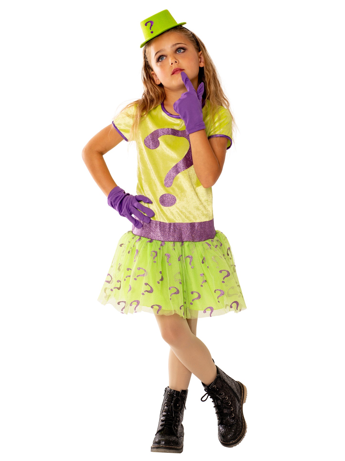 Riddler Kinderkostüm für Jungen von Rubies aus der Batman-(DC)-Themenwelt – Seitenansicht