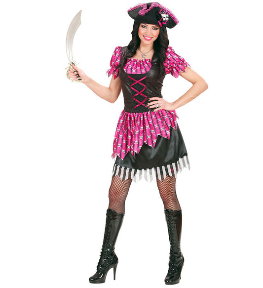 FANCY BUCCANEER Piratenkostüm bestehend aus Kleid und Hut, ideal für Fasnacht und Karneval