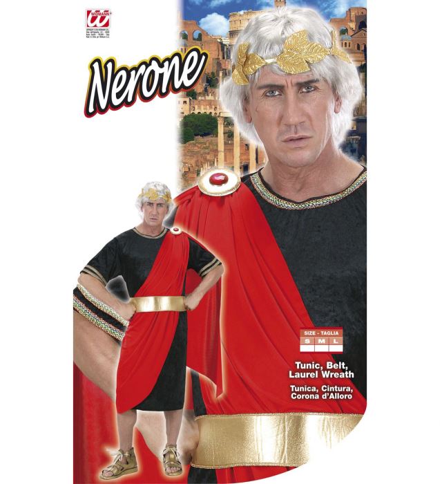 NERO Kostüm-Set mit Tunika, Gürtel und Lorbeerkranz für historische Fasnacht