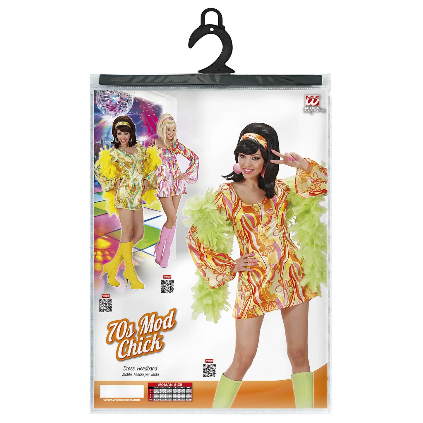 "70s MOD" sort. in 3 Farben (Kleid, Stirnband) – Ansicht 5