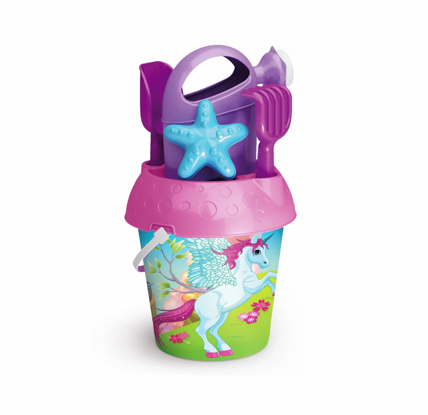 Adriatic Einhorn Sandspielzeug Set – 6-teilig, Haltbares Plastik, Bunt - Fasnacht24.ch