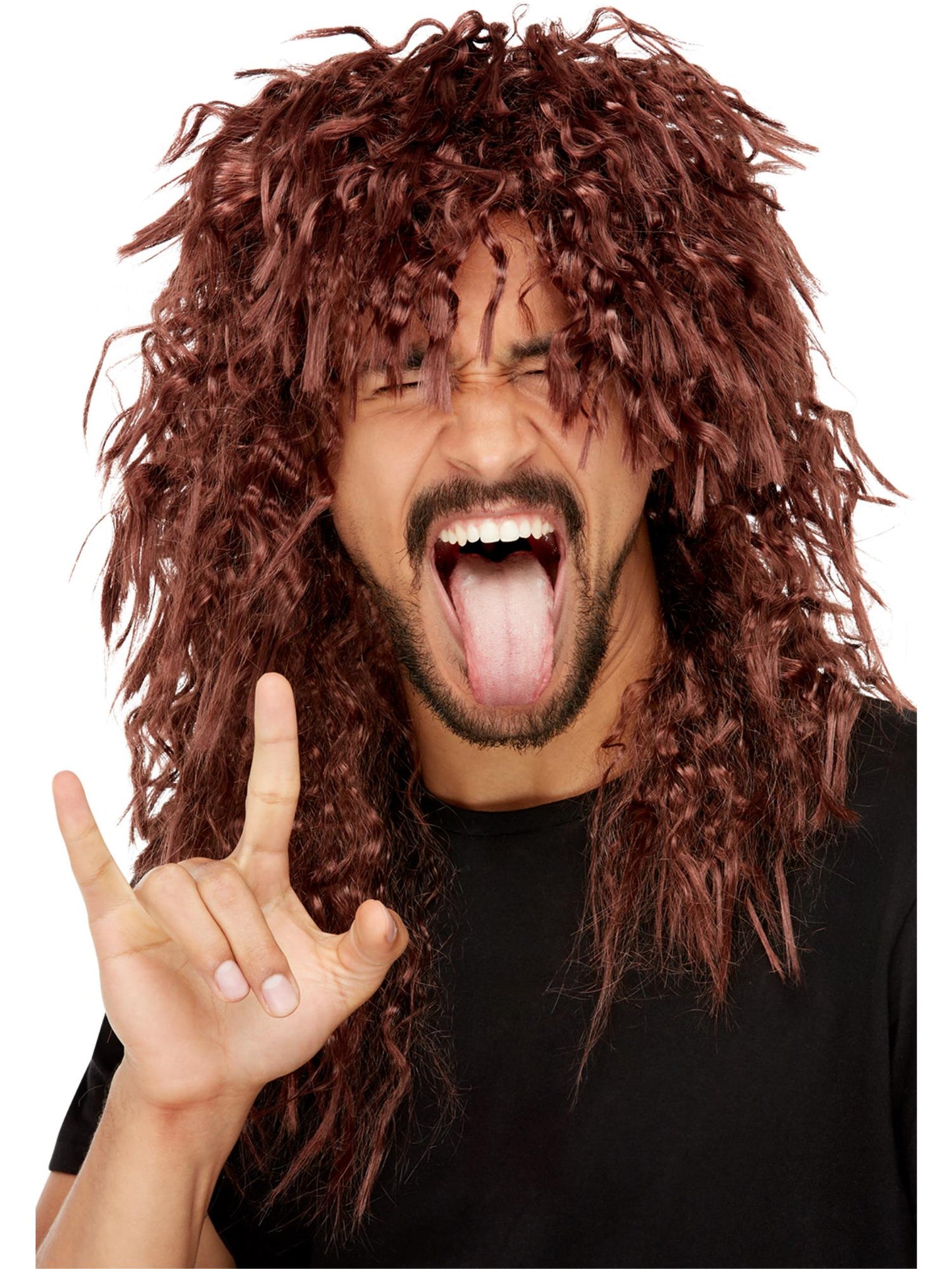 Smiffys 1980S Hard Rocker Wig, Black für Herren
