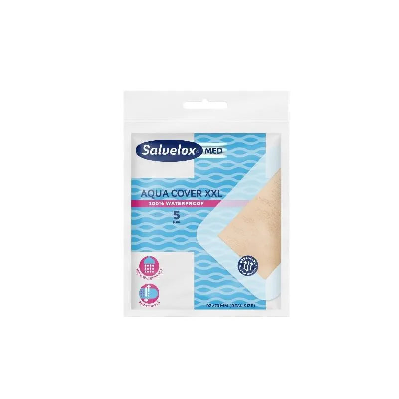 SALVELOX SALVELOX Aqua Cover XXL Pflaster 5 Stück wasserfest Wundverband Kosmetik