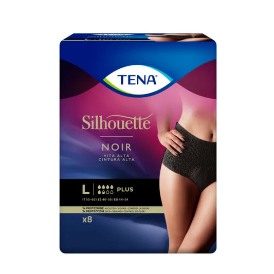 TENA TENA Silhouette Tall Schwarz Panty Größe L 8 Stück Kosmetik