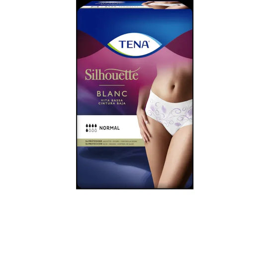 TENA TENA Silhouette Normal Blanc Größe T/M 12 Stück Inkontinenzslips Kosmetik